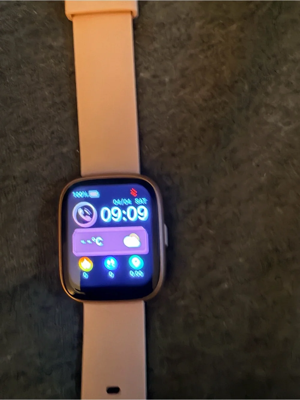 New in Box Pink Toobur Smartwatch with Silicone Band - Fitness Wearable